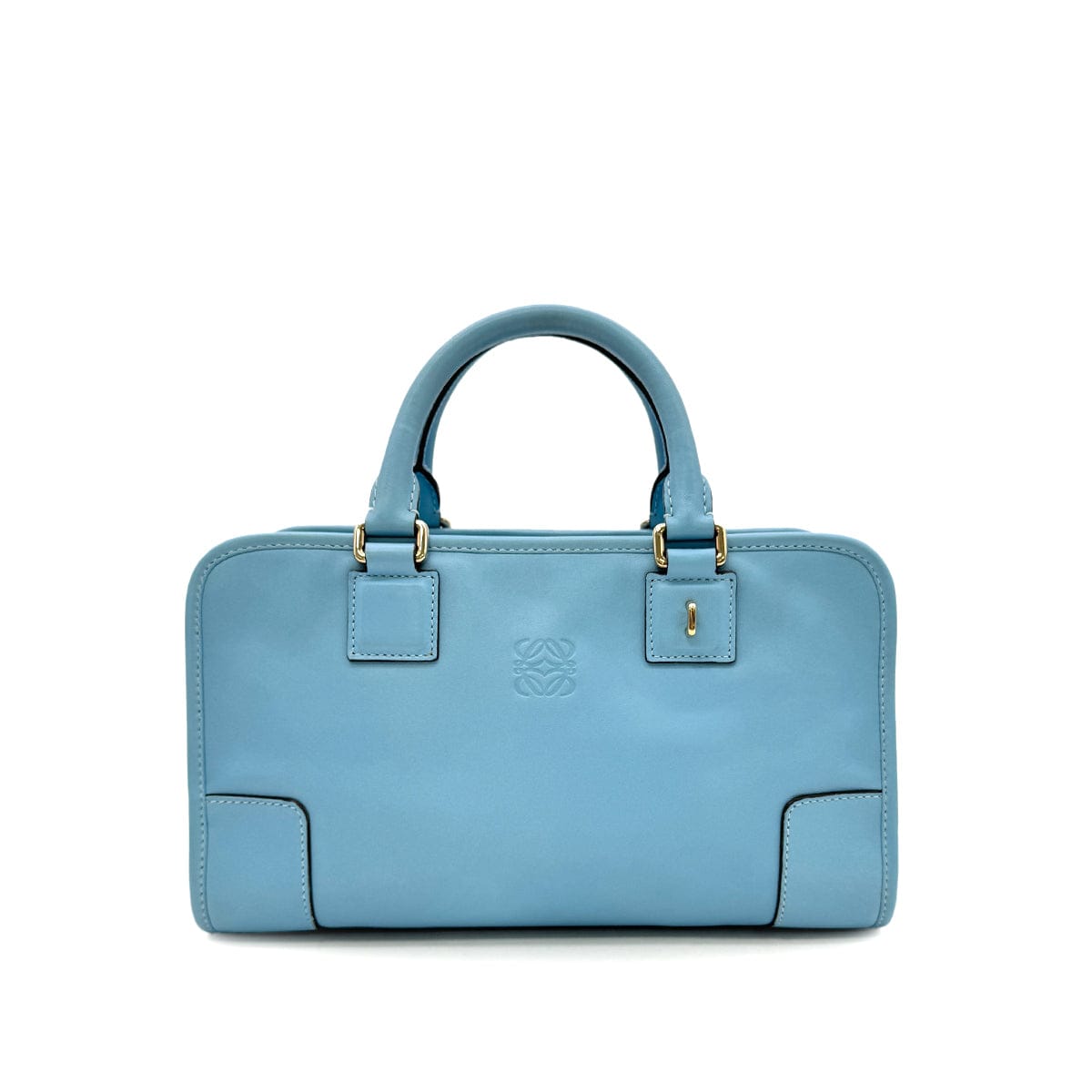 Luxury Promise Japan LOEWE AMAZONA 28 HAND BAG LIGHT BLUE LEATHER 90299317