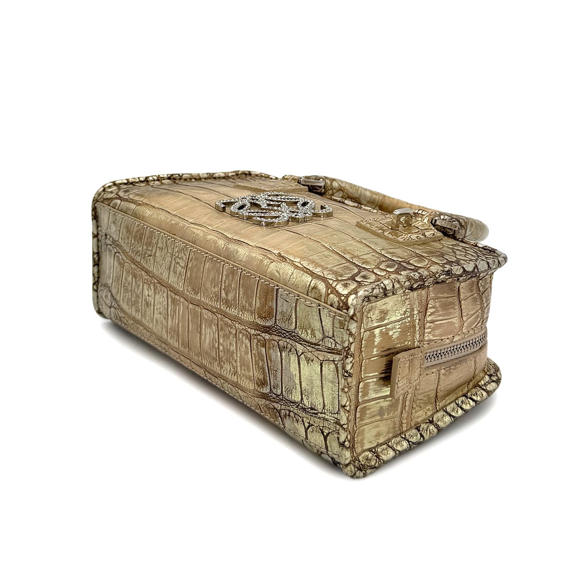 Luxury Promise Japan LOEWE AMAZONA MINI HAND BAG GOLD CROCODILE 90301031