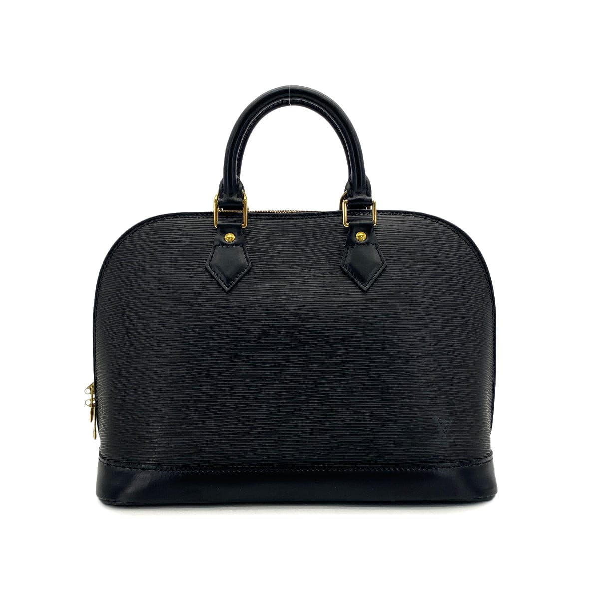 Luxury Promise Japan LOUIS VUITTON EPI ALMA PM HAND BAG NOIR LEATHER M52142 90318287