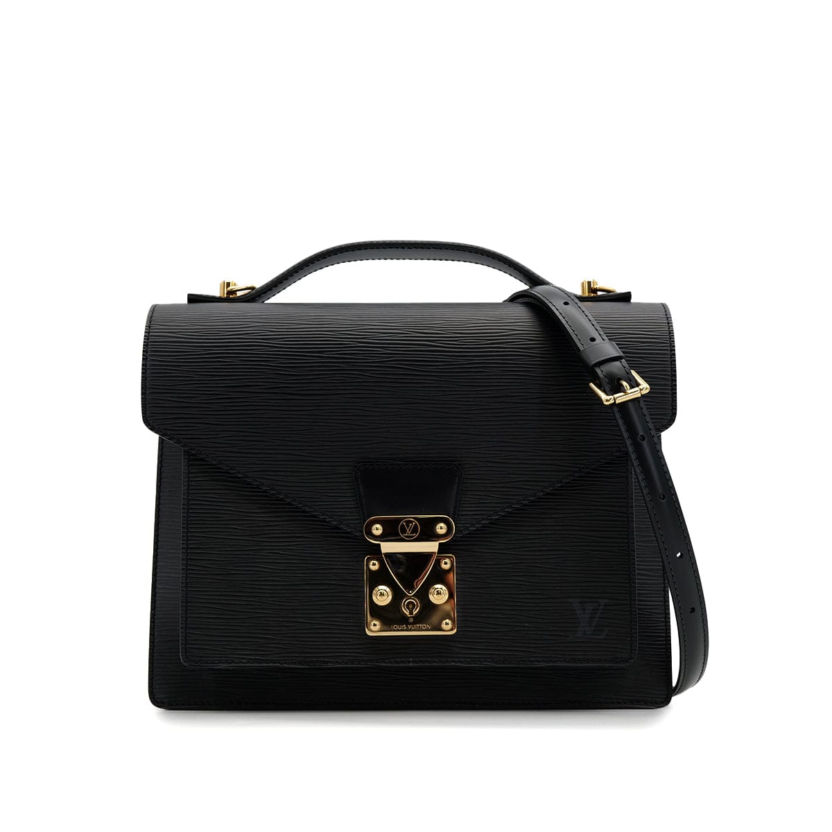Luxury Promise Japan LOUIS VUITTON EPI MONCEAU HAND SHOULDER BAG NOIR LEATHER M52122 90317185