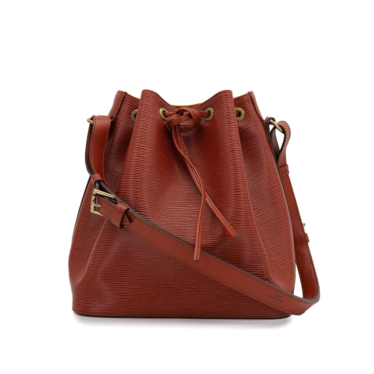 Luxury Promise Japan LOUIS VUITTON EPI PETIT NOE SHOULDER BAG KENYA BROWN LEATHER M44103 90312596