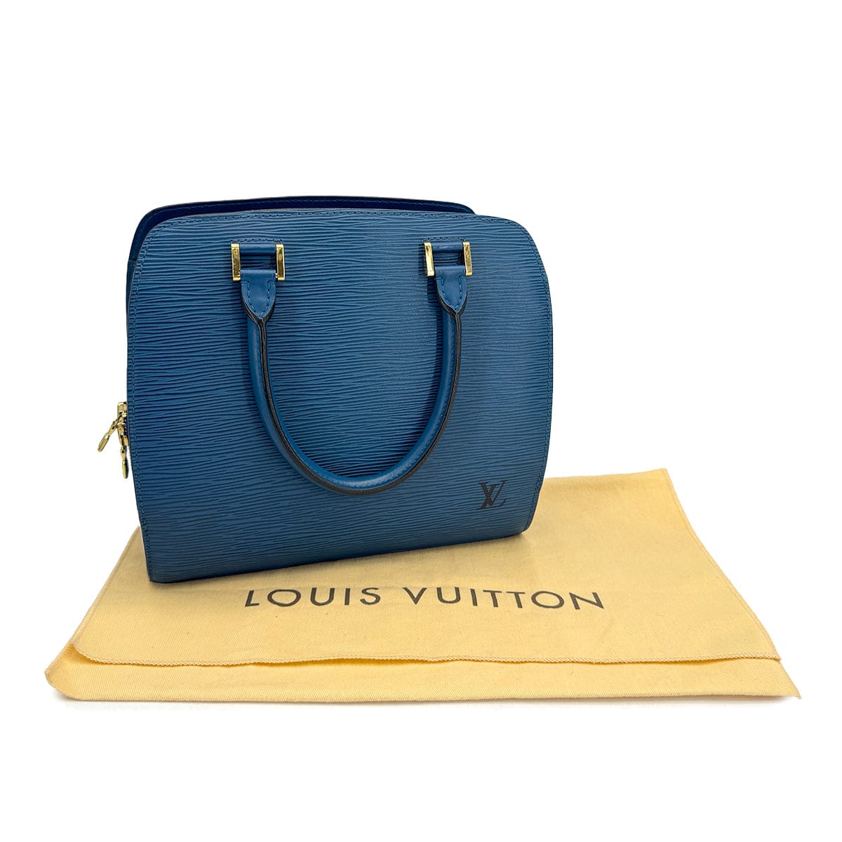 Luxury Promise Japan LOUIS VUITTON EPI PONT NEUF HAND BAG LEATHER TOLEDO BLUE M52055 90317183