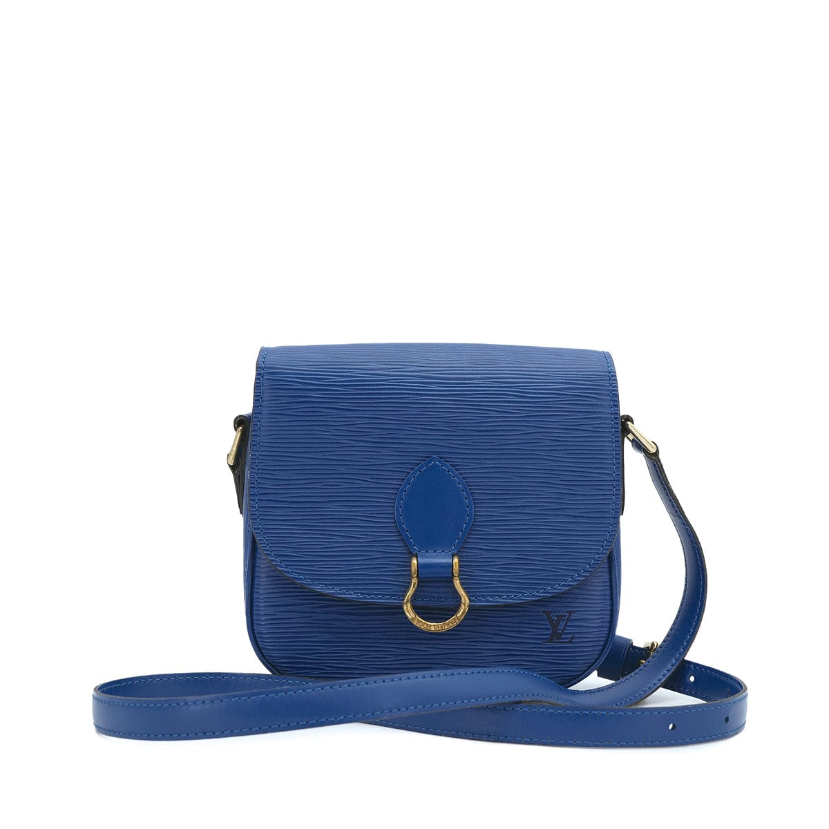 Luxury Promise Japan LOUIS VUITTON EPI SAINT-CLOUD SHOULDER BAG LEATHER TOLEDO BLUE M52195 90312605