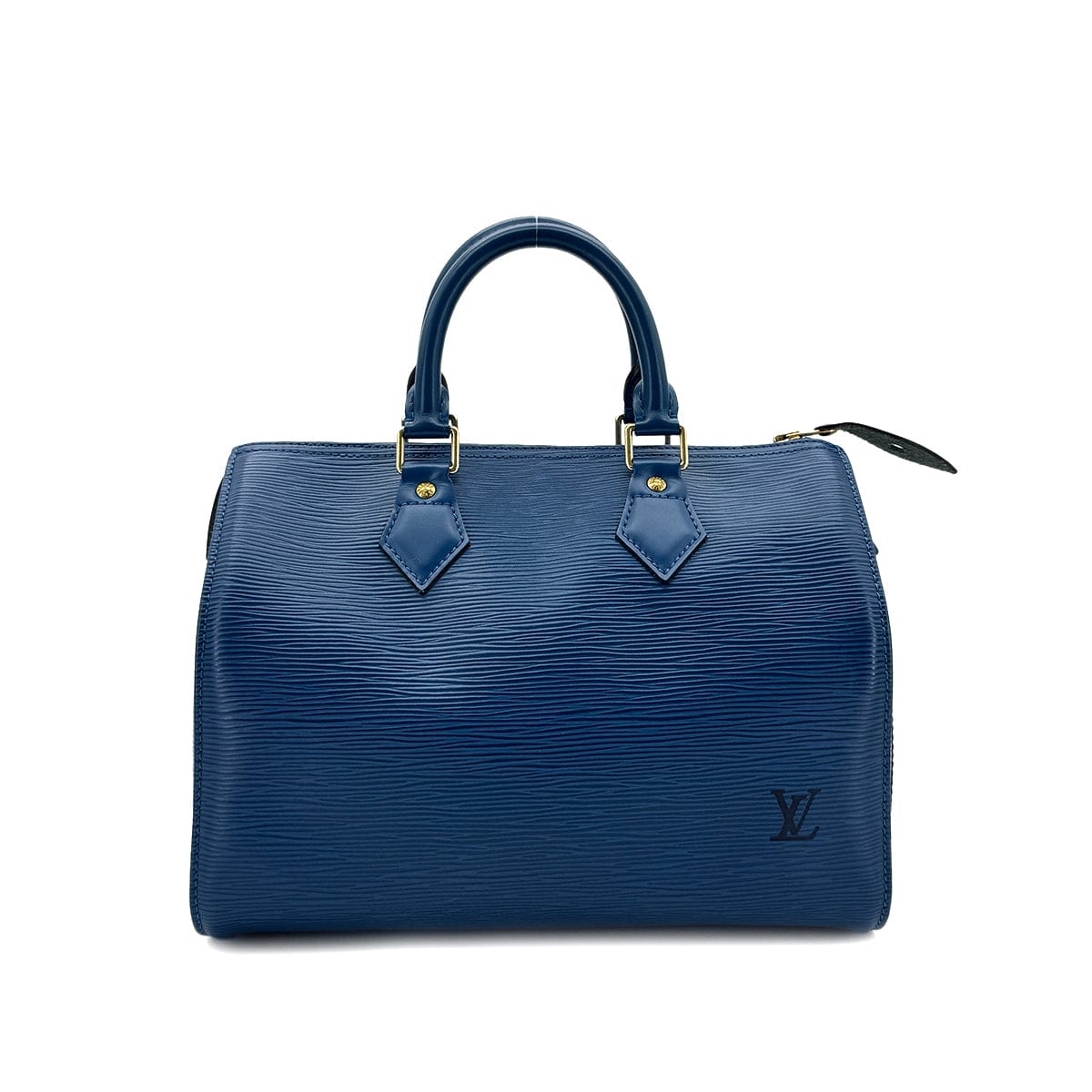 Luxury Promise Japan LOUIS VUITTON EPI SPEEDY 25 HAND BAG TOLEDO BLUE LEATHER M43015 90298699
