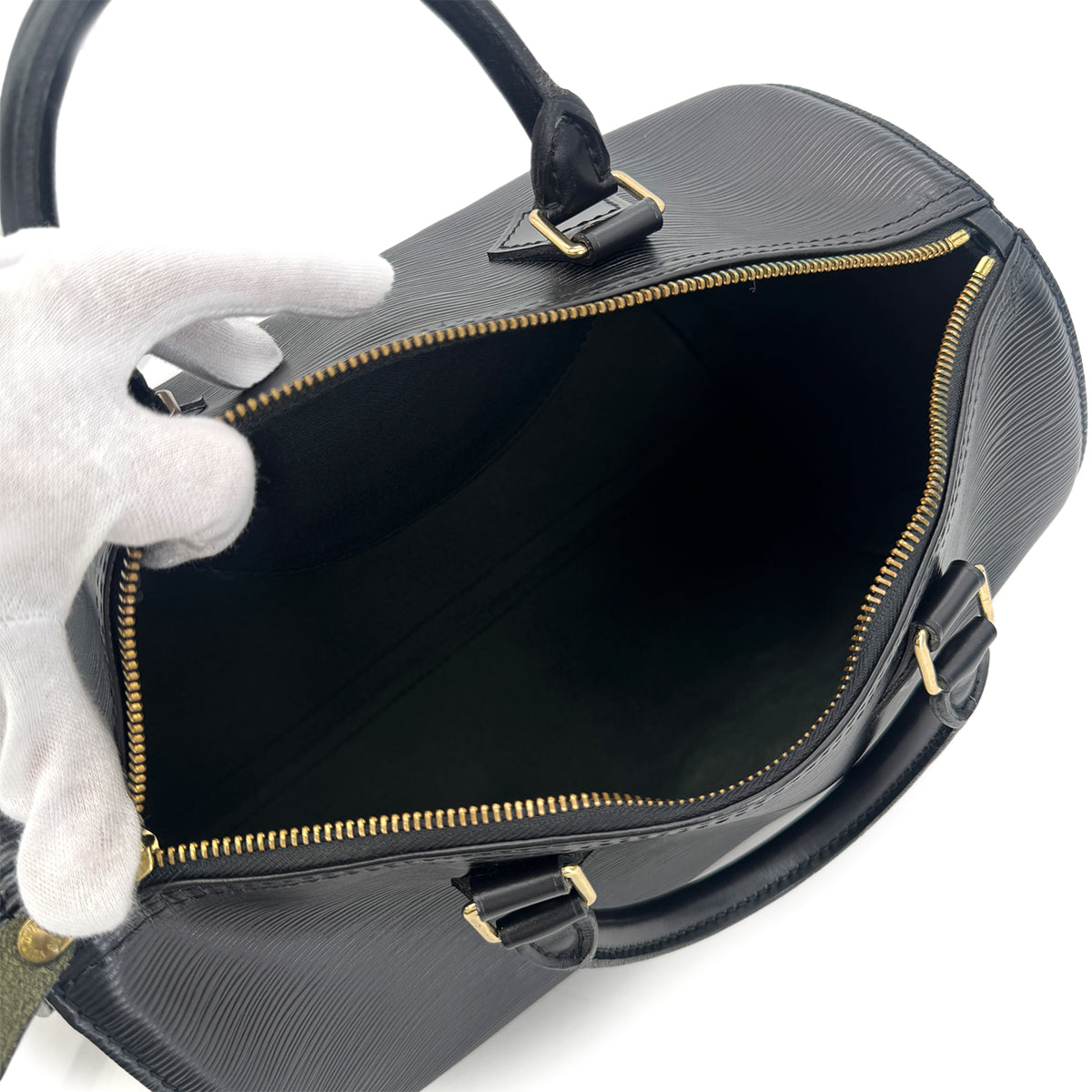 Luxury Promise Japan LOUIS VUITTON EPI SPEEDY 30 HAND BAG NOIR LEATHER M59022 90301084