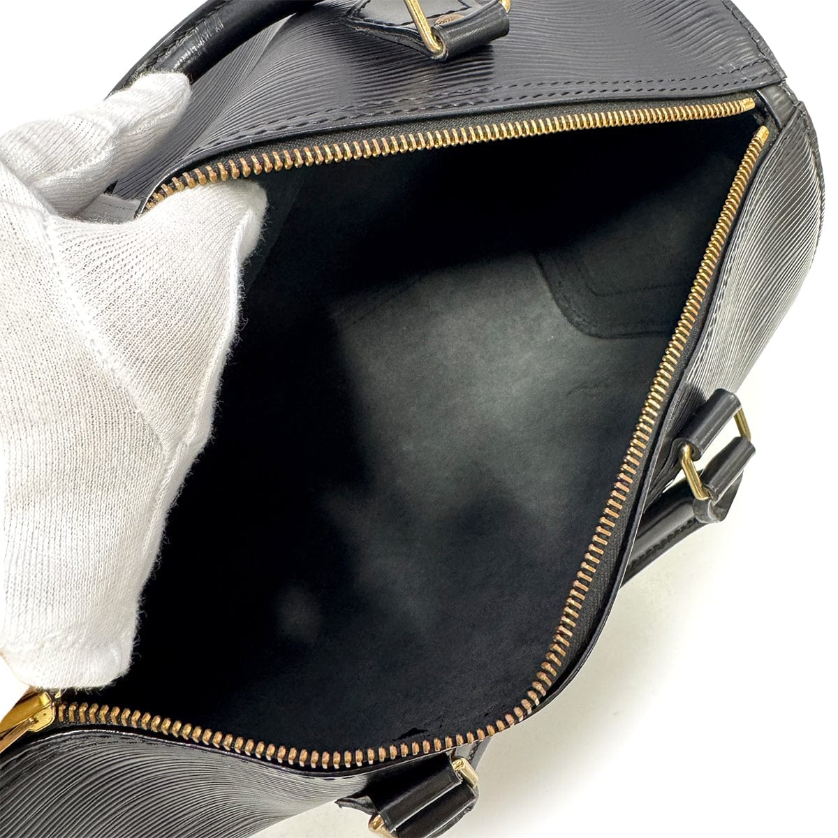 Luxury Promise Japan LOUIS VUITTON EPI SPEEDY 30 HAND BAG NOIR LEATHER M59022 90301085