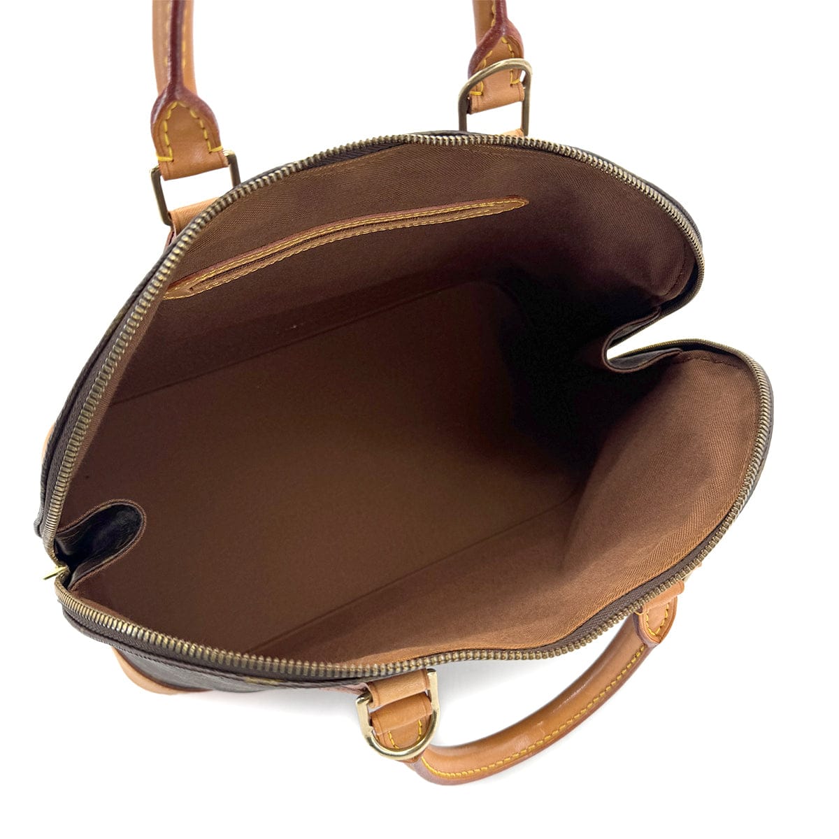 Luxury Promise Japan LOUIS VUITTON MONOGRAM ALMA HAND BAG BROWN MONOGRAM CANVAS M51130 90291868