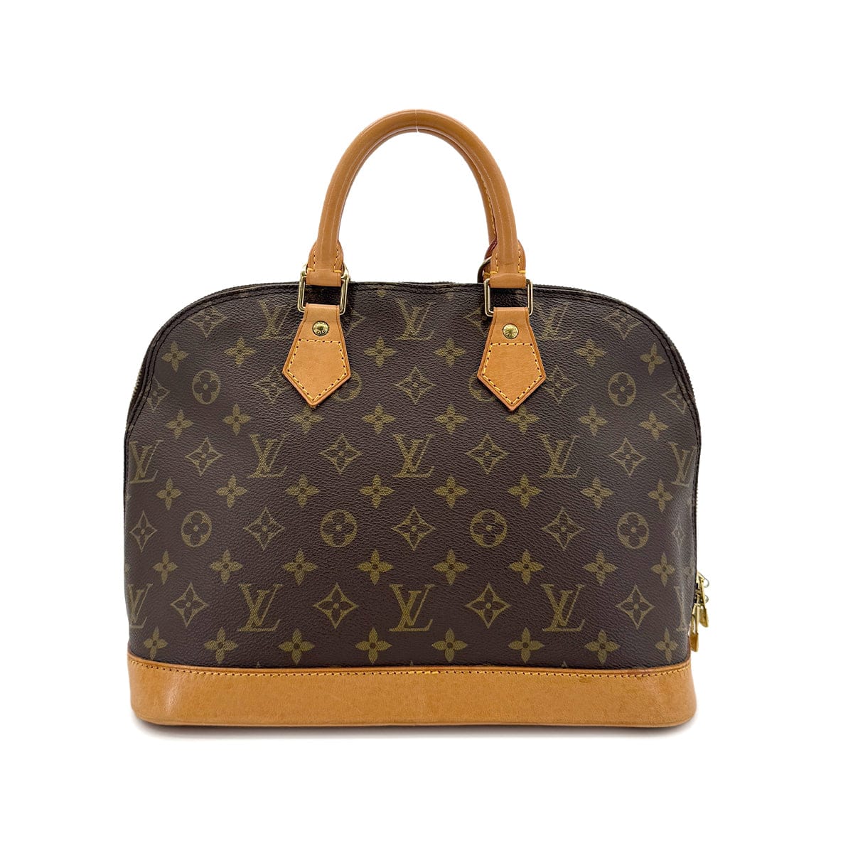 Luxury Promise Japan LOUIS VUITTON MONOGRAM ALMA HAND BAG BROWN MONOGRAM CANVAS M51130 90291868