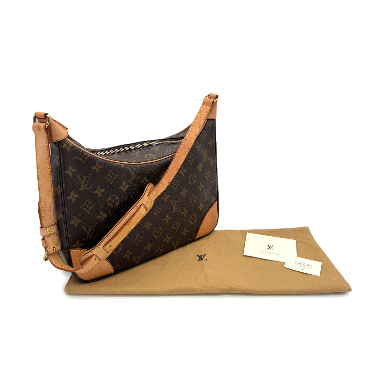 Luxury Promise Japan LOUIS VUITTON MONOGRAM BOULOGNE SHOULDER BAG BROWN M51265 90301636