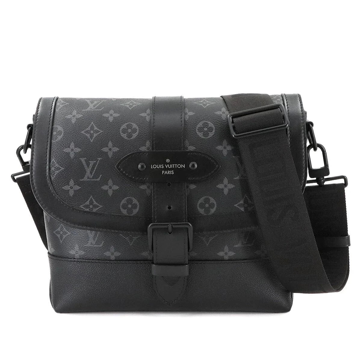 Luxury Promise Japan LOUIS VUITTON Monogram Eclipse Saumur Messenger Shoulder Bag M45911 90276848