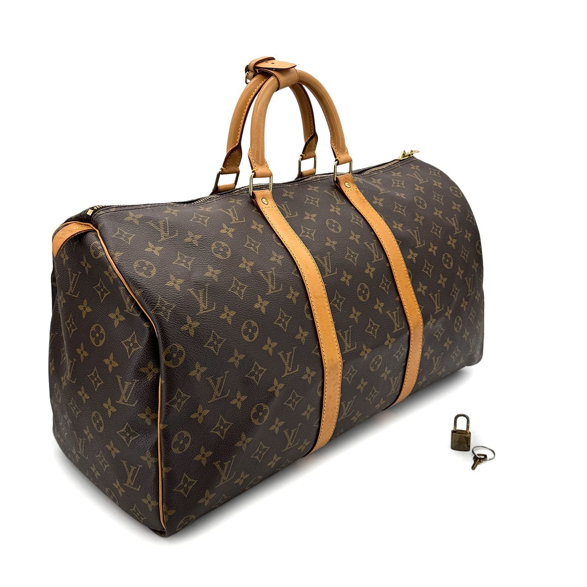 Luxury Promise Japan LOUIS VUITTON MONOGRAM KEEPALL 50 LUGGAGE BROWN M41426 90291866