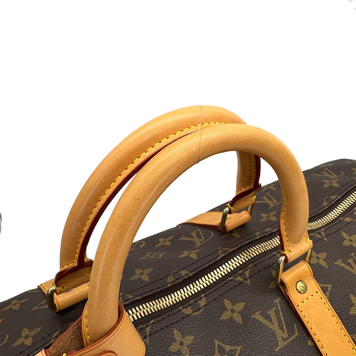 Luxury Promise Japan LOUIS VUITTON MONOGRAM KEEPALL 50 LUGGAGE BROWN M41426 90325325