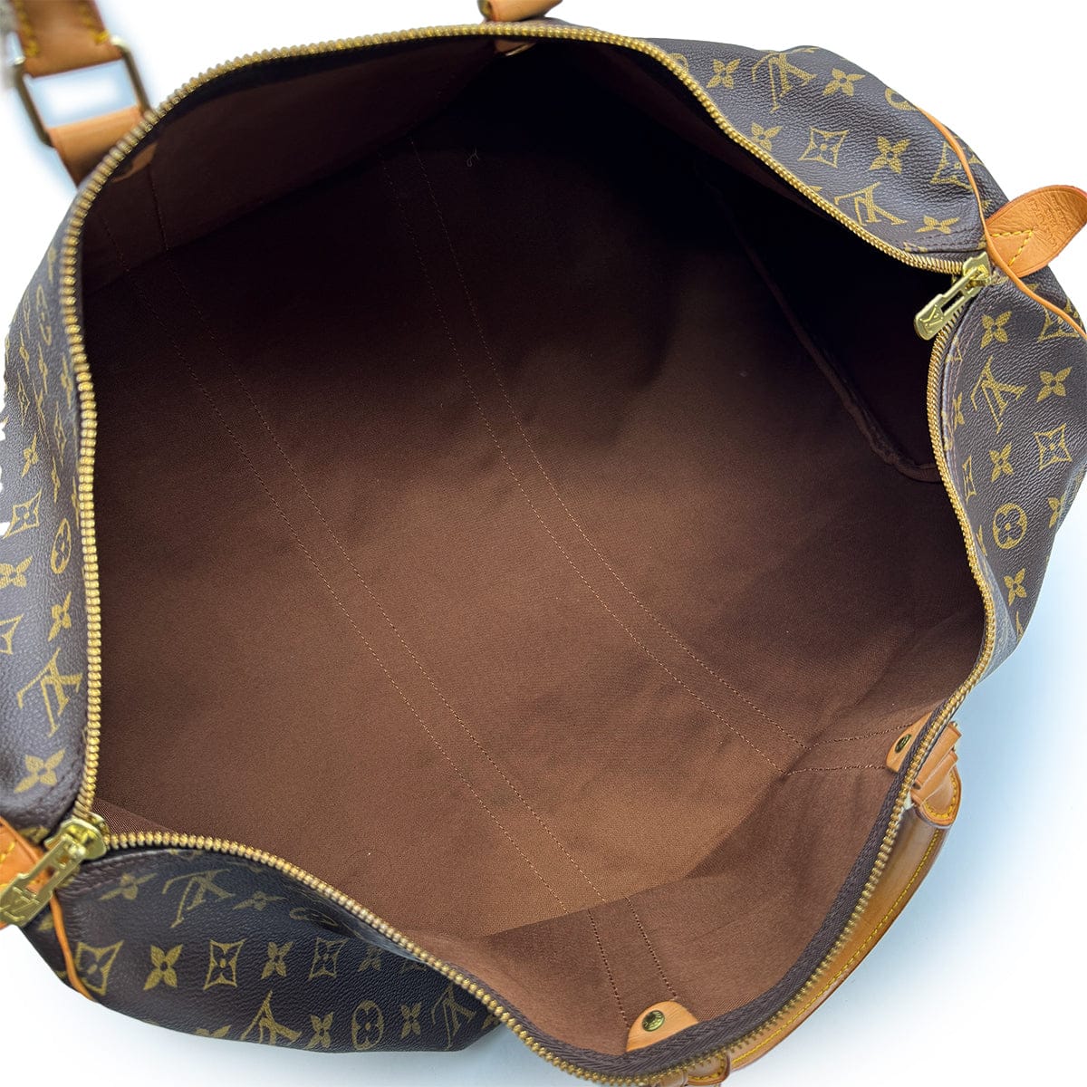 Luxury Promise Japan LOUIS VUITTON MONOGRAM KEEPALL 55 LUGGAGE BROWN M41424 90314414