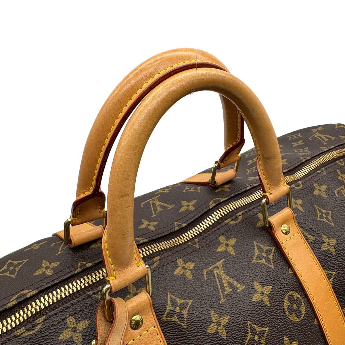 Luxury Promise Japan LOUIS VUITTON MONOGRAM KEEPALL 55 LUGGAGE BROWN M41424 90314414