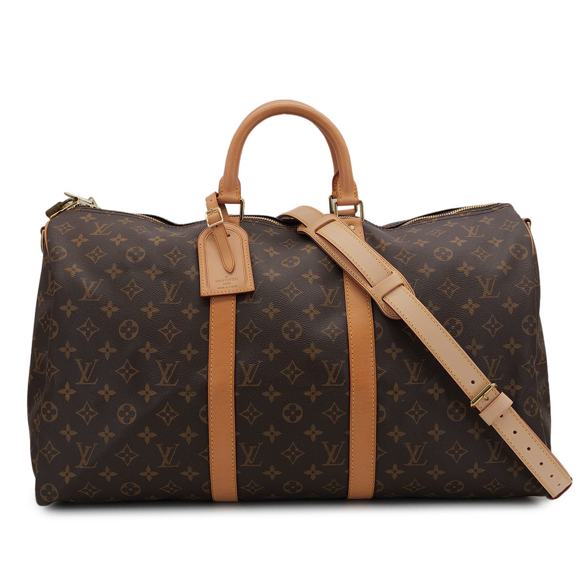 Luxury Promise Japan LOUIS VUITTON MONOGRAM KEEPALL BANDOULIERE 50 LUGGAGE BROWN M41416 90325326