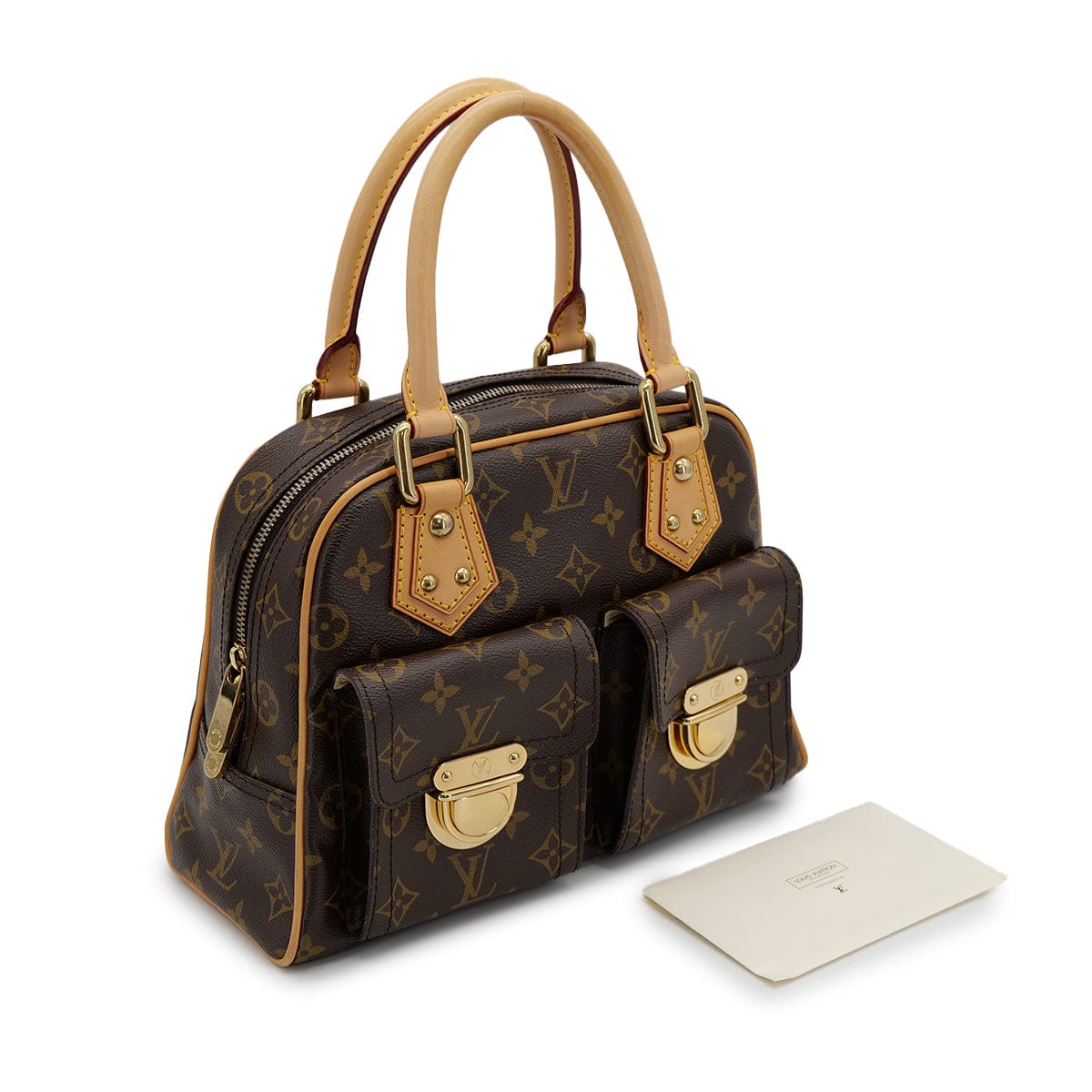 Luxury Promise Japan LOUIS VUITTON MONOGRAM MANHATTAN PM HAND BAG BROWN M40026 90325327