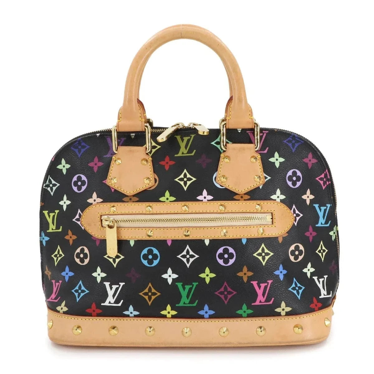 Luxury Promise Japan LOUIS VUITTON Monogram Multi color Alma Hand Bag Noir M92646 Black 90286575