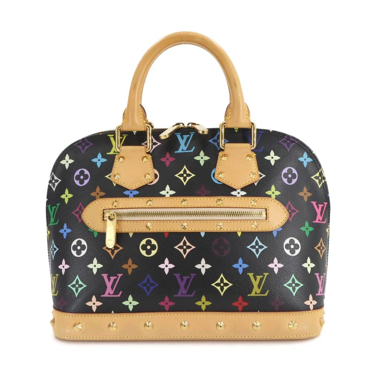 Luxury Promise Japan LOUIS VUITTON Monogram Multi color Alma Hand Bag Noir M92646 Black 90286946