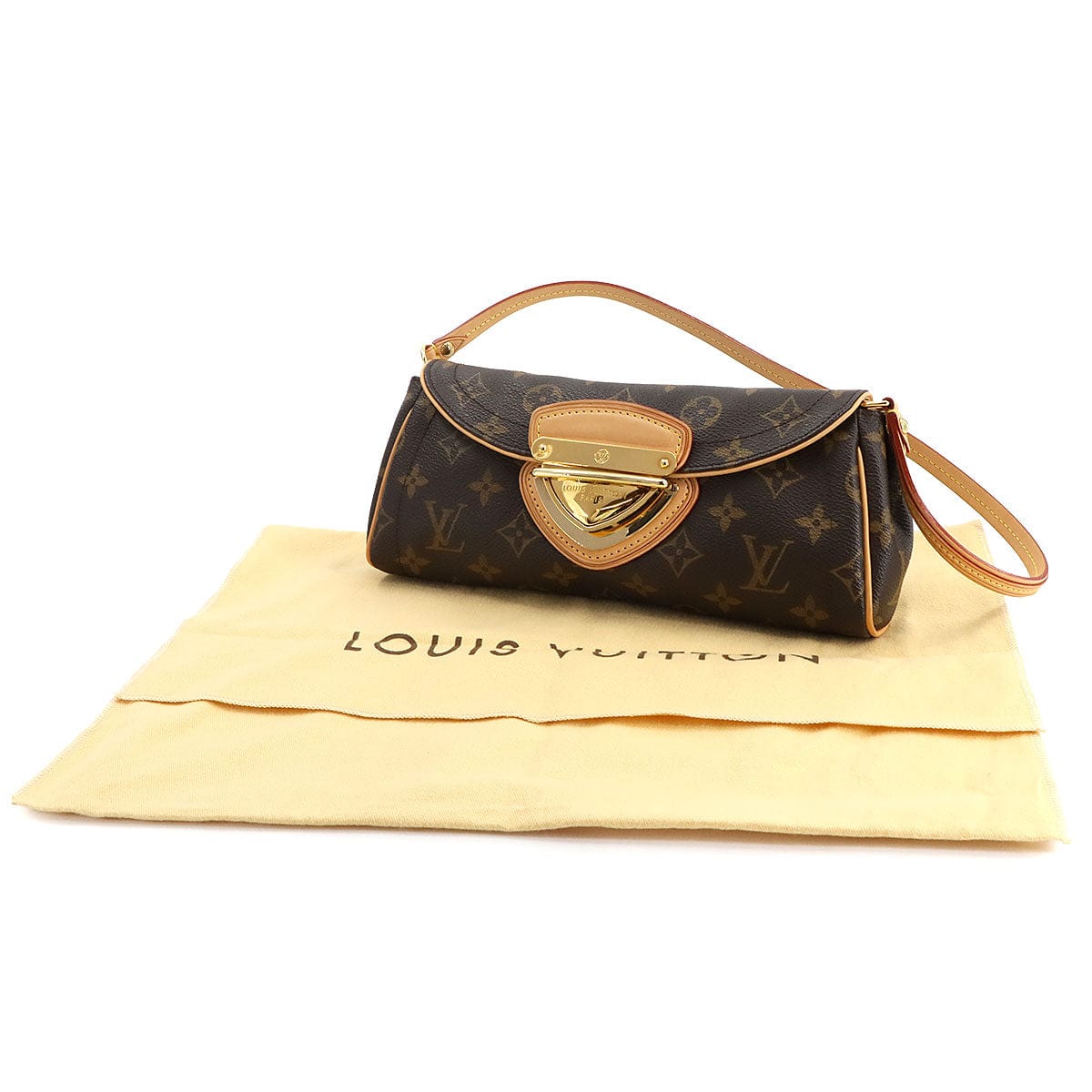 Luxury Promise Japan LOUIS VUITTON Monogram Pochette Beverly Shoulder Bag Brown M40122 Gold Hardware Pochette Beverly Louis Vuitton 90278690