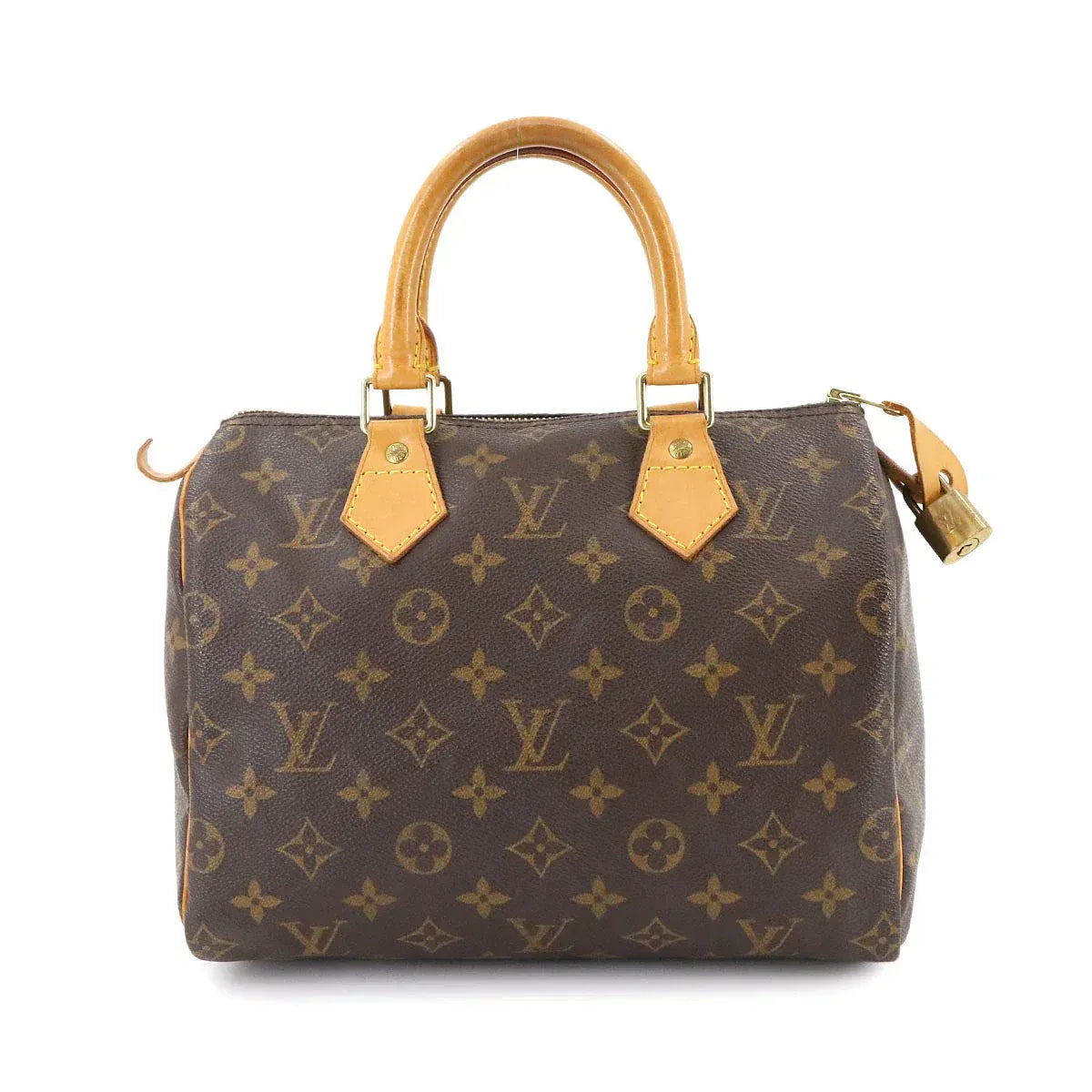 Luxury Promise Japan LOUIS VUITTON Monogram Speedy 25 Hand Bag Brown M41528 Purse 90289236