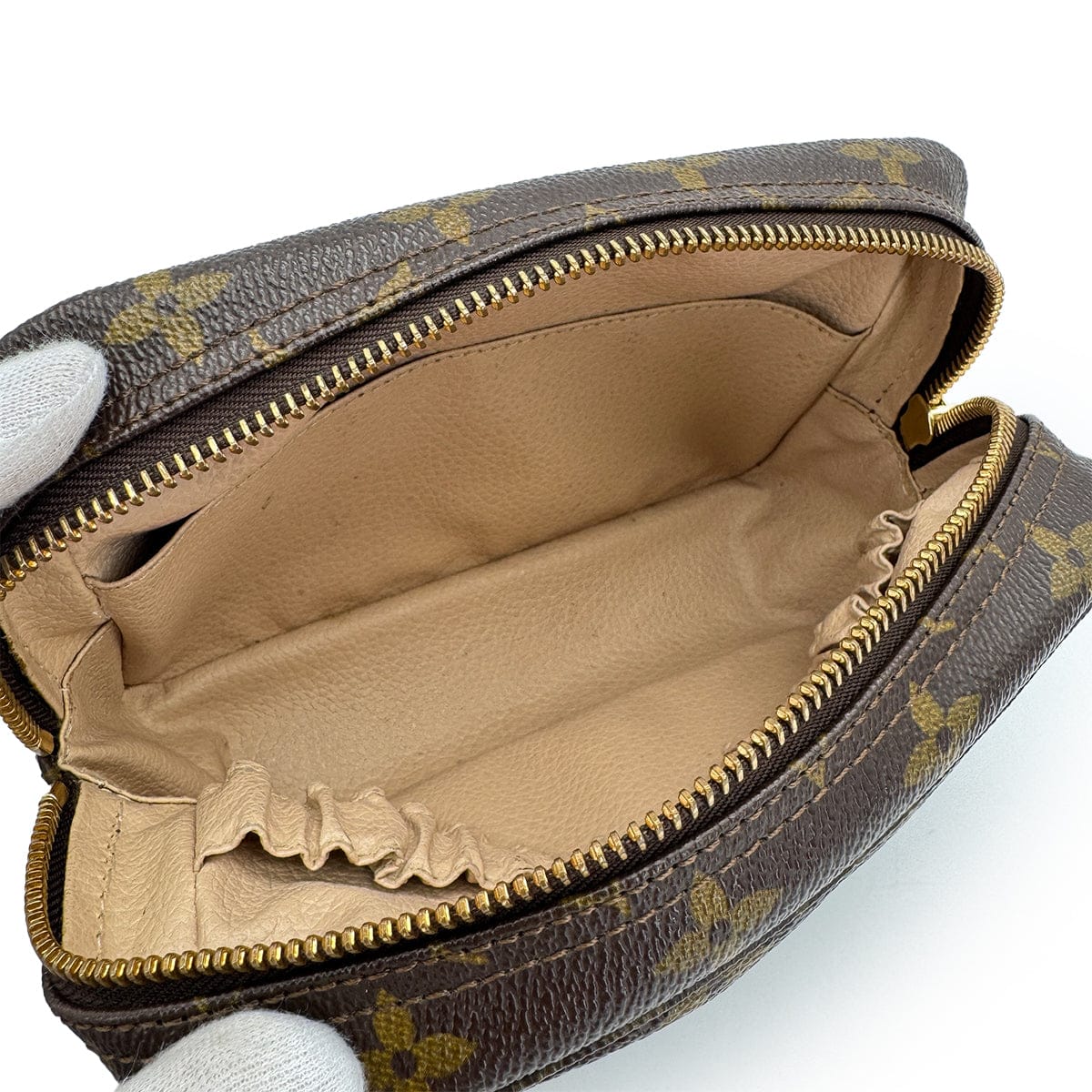 Luxury Promise Japan LOUIS VUITTON MONOGRAM TROUSSE TOILETTE 18 CLUTCH BAG BROWN M47526 90313312