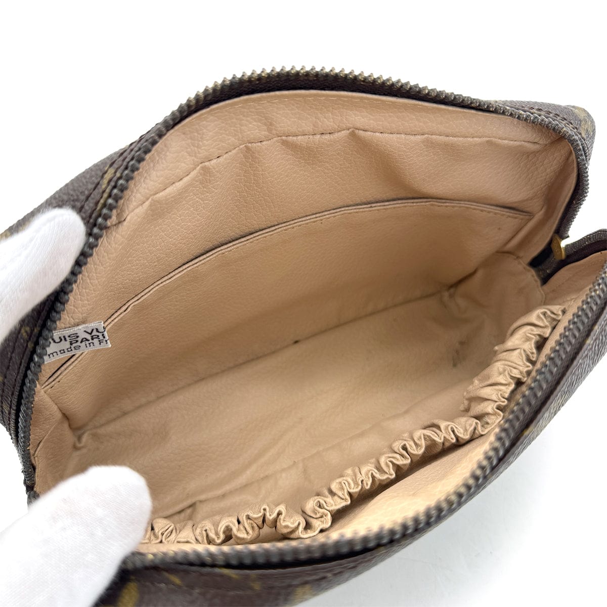 Luxury Promise Japan LOUIS VUITTON MONOGRAM TROUSSE TOILETTE 23 CLUTCH BAG BROWN M47524 90298702