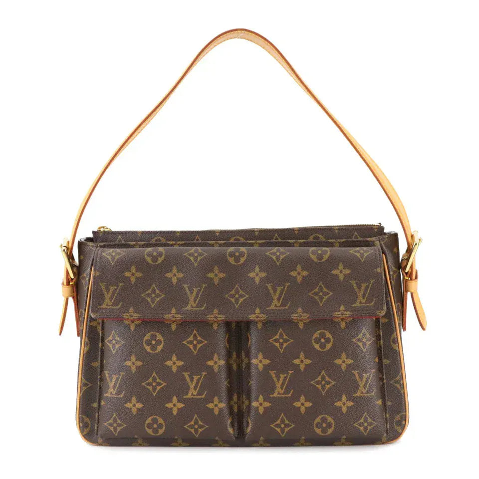 Luxury Promise Japan LOUIS VUITTON Monogram Viva Cite GM Shoulder Bag Brown M51163 Purse 90286300