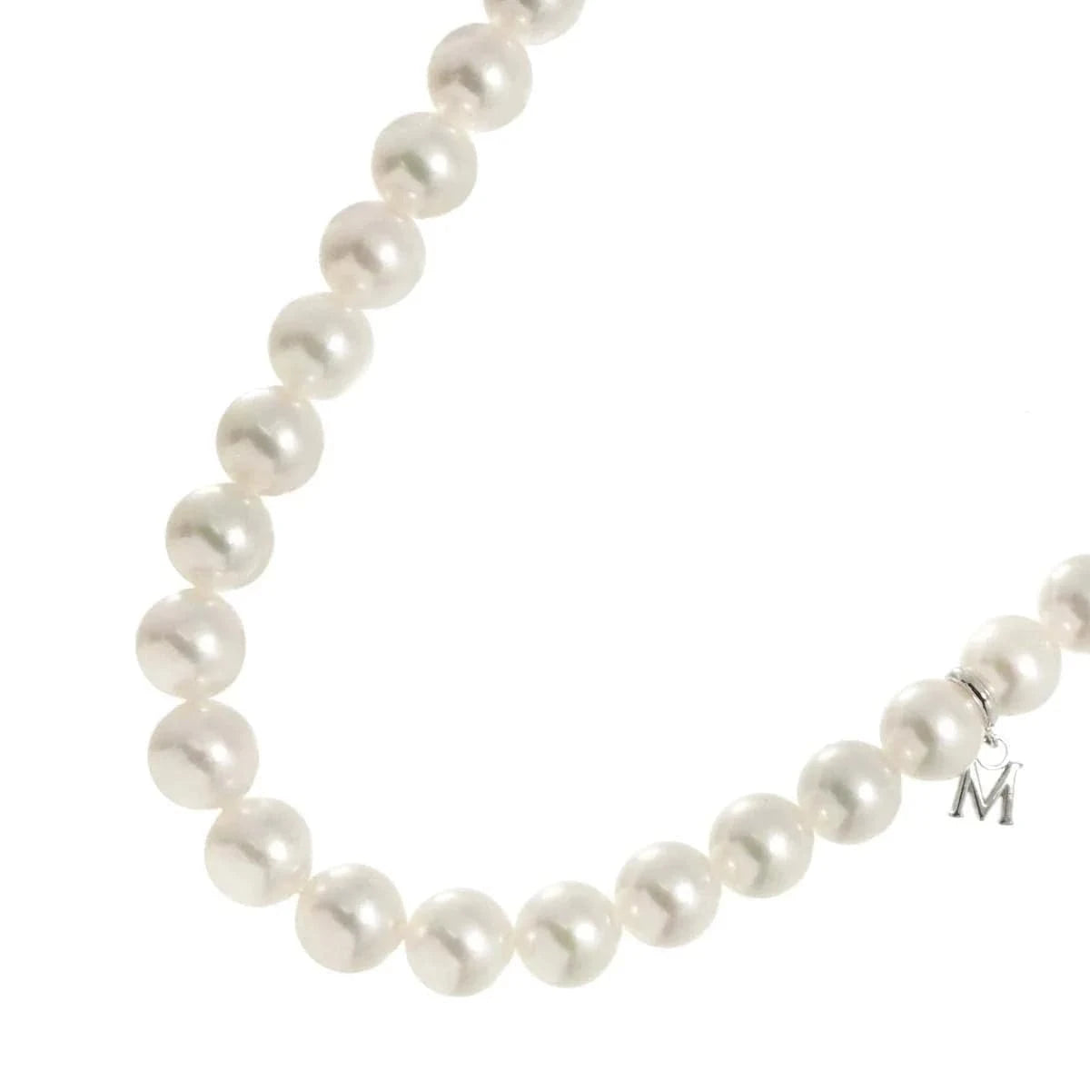 Luxury Promise Japan MIKIMOTO Akoya Pearl 7.3-7.0mm Necklace SV Silver 90286051