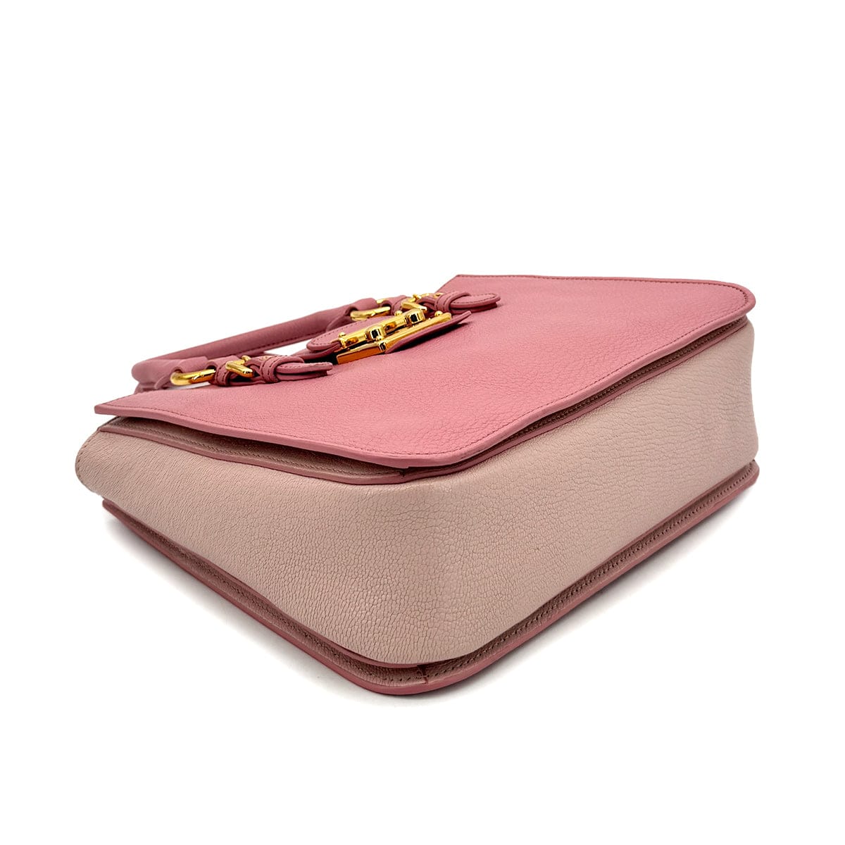 Luxury Promise Japan MIUMIU MADRAS HAND SHOULDER BAG PINK LEATHER 90299063