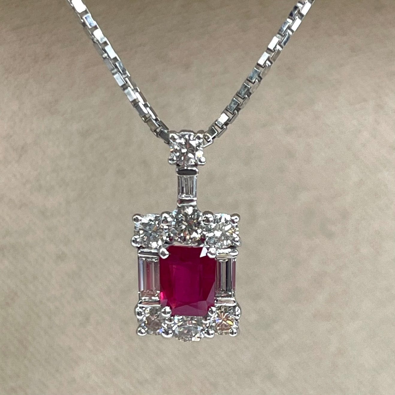 Luxury Promise Japan Necklace Ruby 0.4 Diamond 0.56 5 g 2700040837823