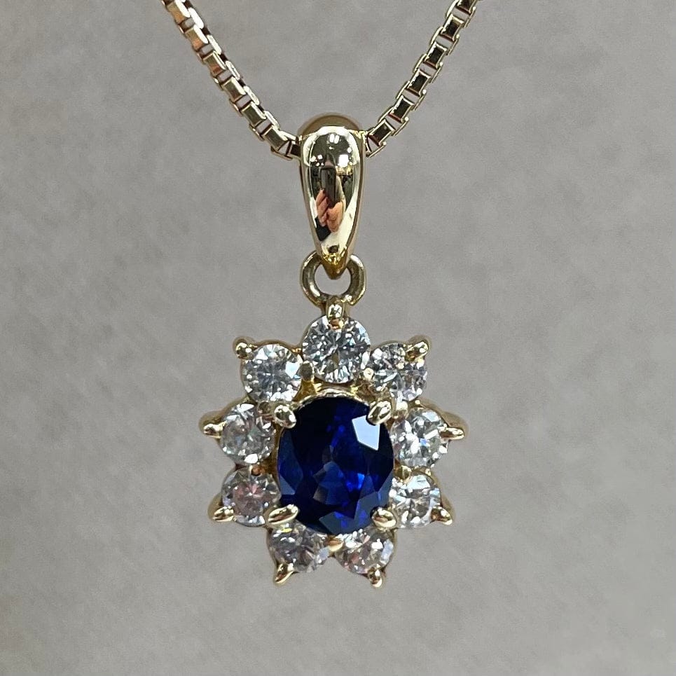 Luxury Promise Japan Necklace Sapphire 0.66 Diamond 0.46 5 g 2700039771565
