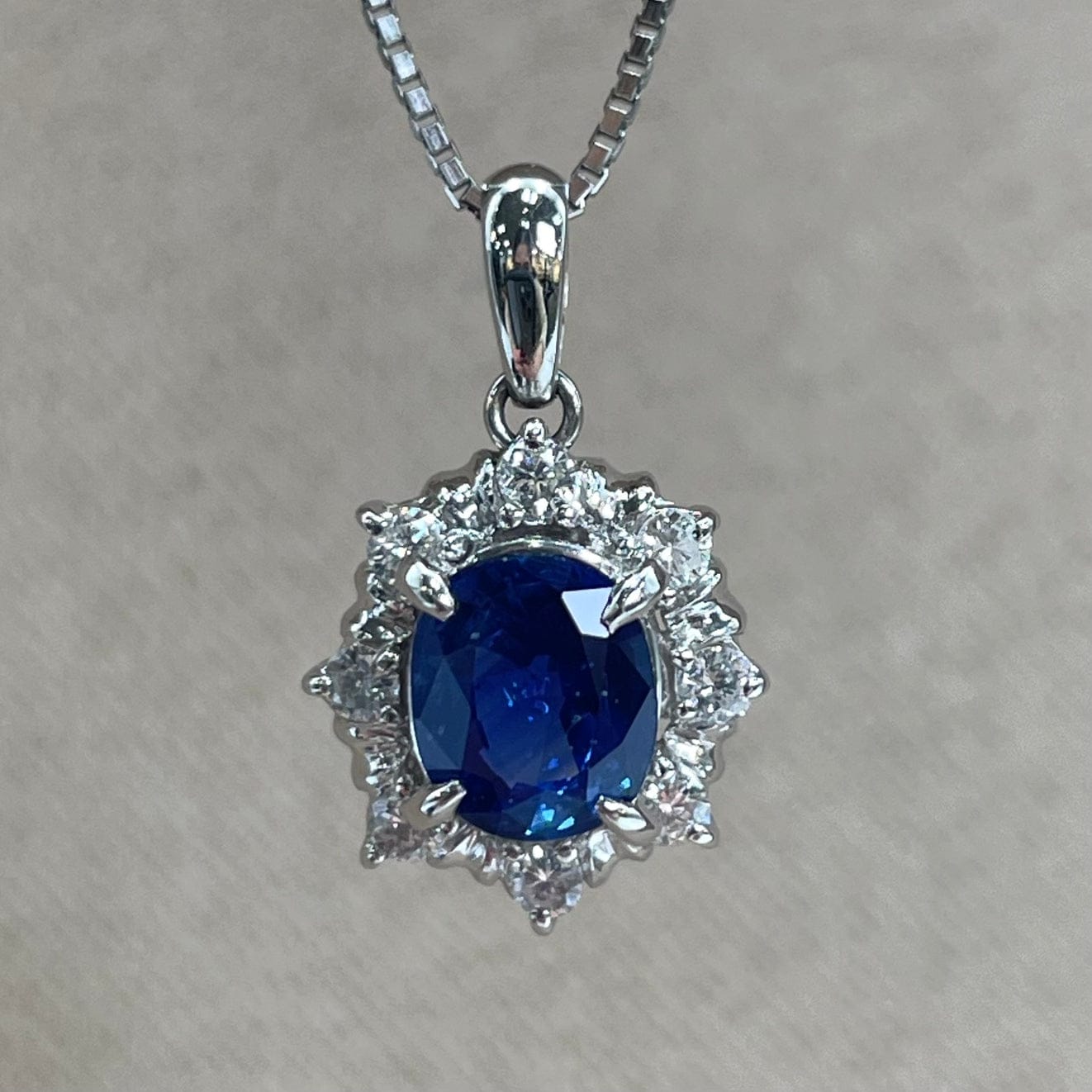 Luxury Promise Japan Necklace Sapphire 1.16 Diamond 0.29 4.6 g 2700041057411