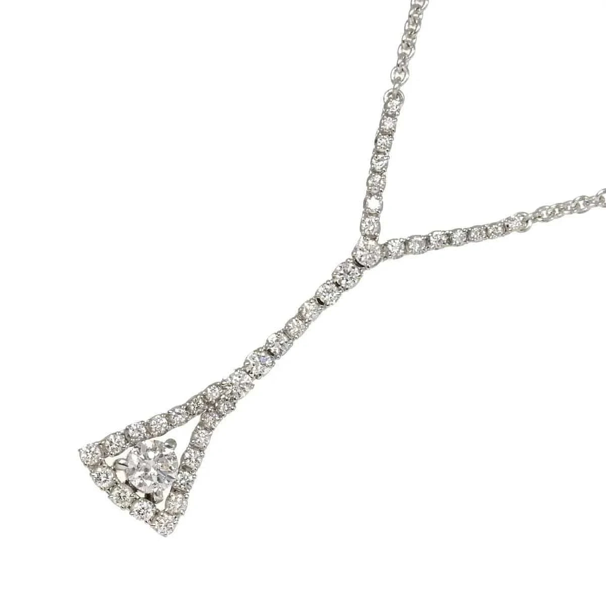Luxury Promise Japan Ponte Vecchio Diamond 0.32ct Necklace 18K White Gold 750 90277680