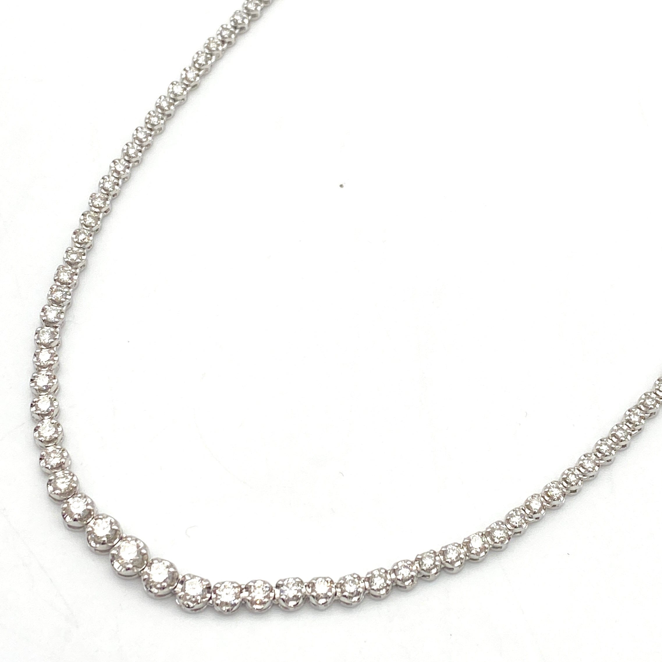 Luxury Promise Japan Pt850/900 Diamond Necklace, Size 5, 28.6g, Item Number 52512