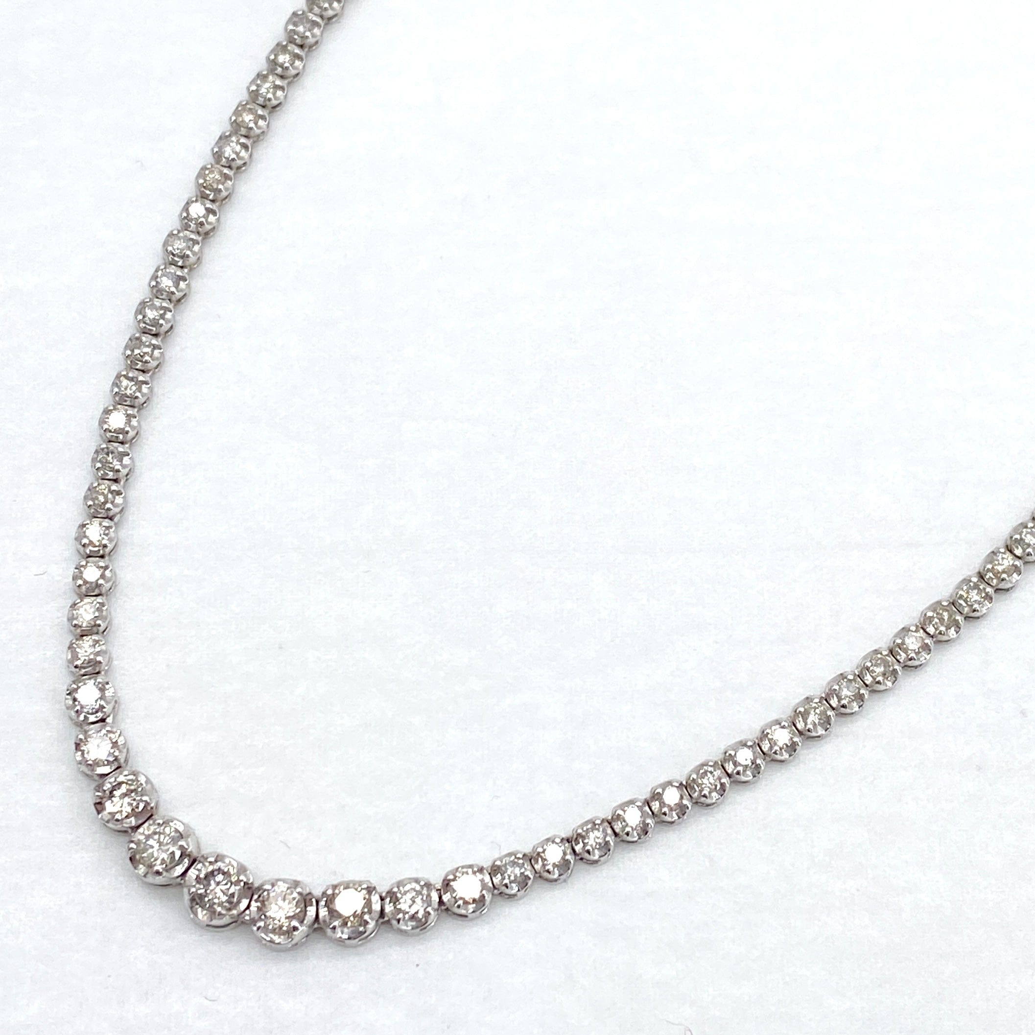 Luxury Promise Japan Pt850 Diamond Necklace D5.0 19.1g 54333