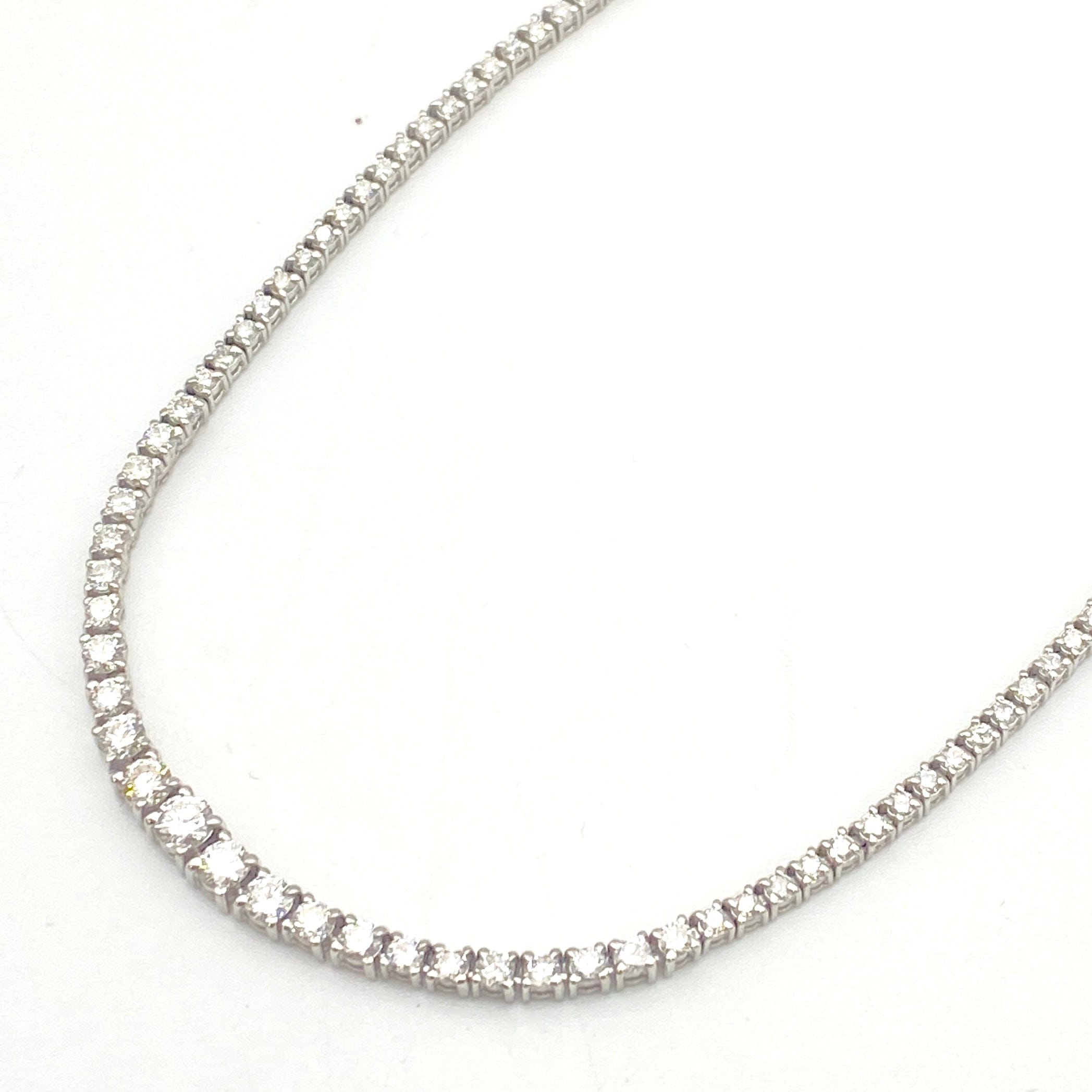 Luxury Promise Japan Pt850 Diamond Necklace D5.00 21.9g 51945
