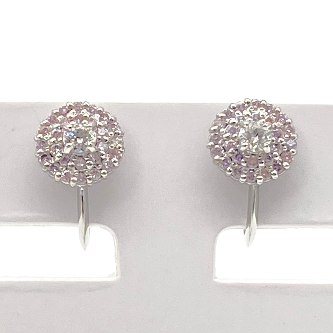 Luxury Promise Japan Pt900 Diamond Earrings D0.14*2 D0.08/D0.07 3.3g 52994