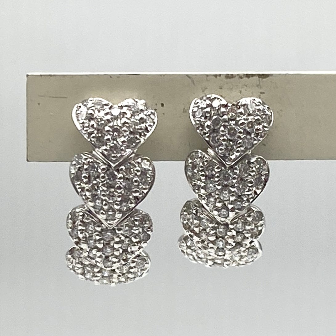 Luxury Promise Japan Pt900 Diamond Earrings, D0.263 D0.267, 5.3g, 53840