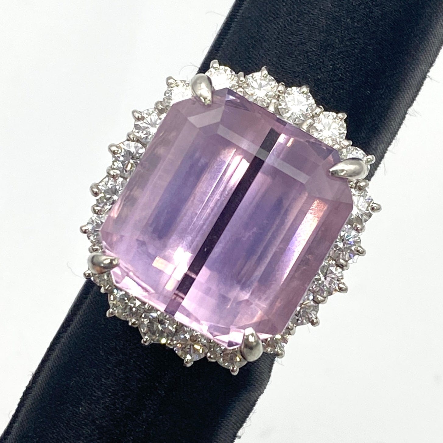 Luxury Promise Japan Pt900 Kunzite Ring KZ30.6 D2.40 Sorting 26.3g US6 53129