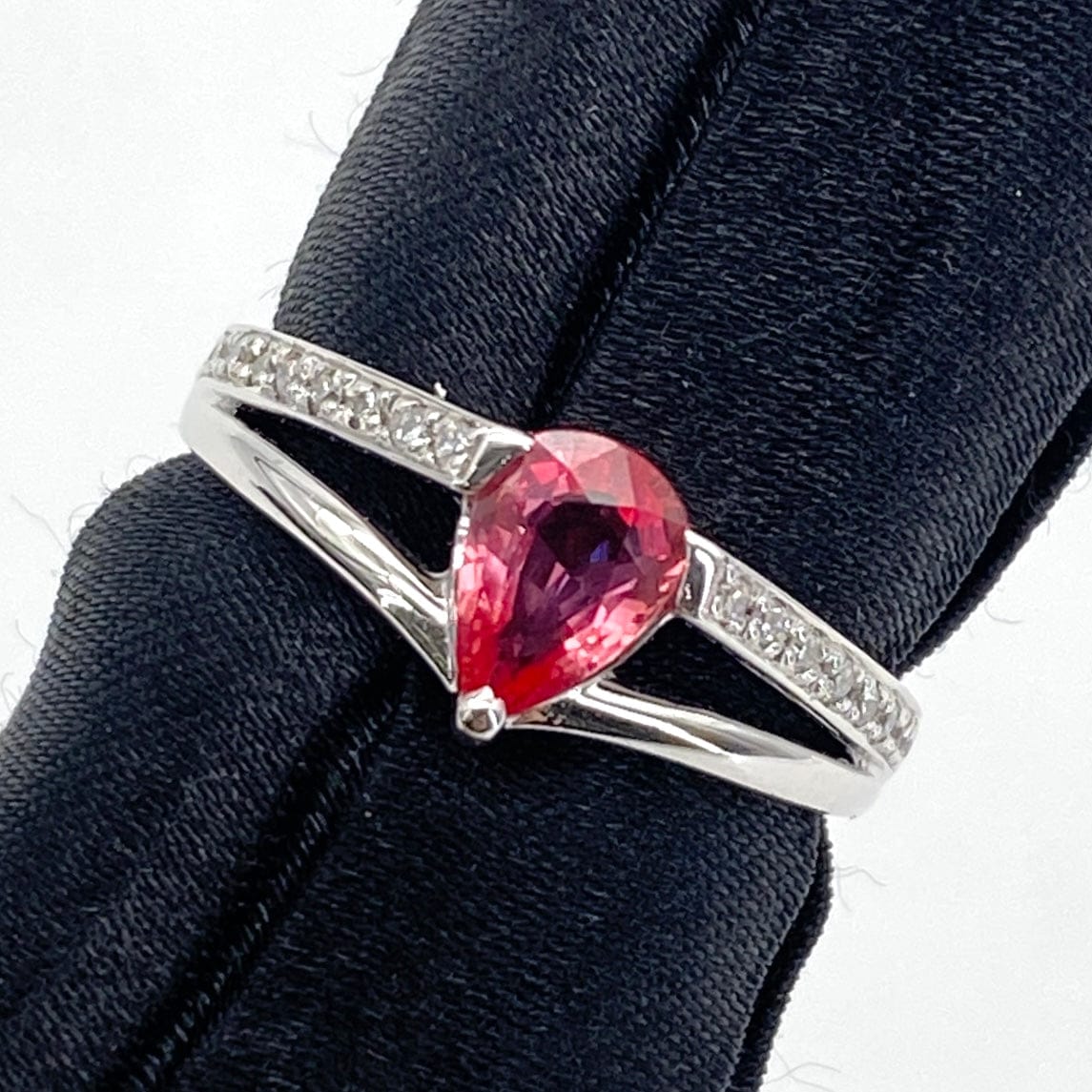 Luxury Promise Japan Pt900 padparadscha Ring PPS0.623 FD0.11 4.2g Nippo US5.5 54906