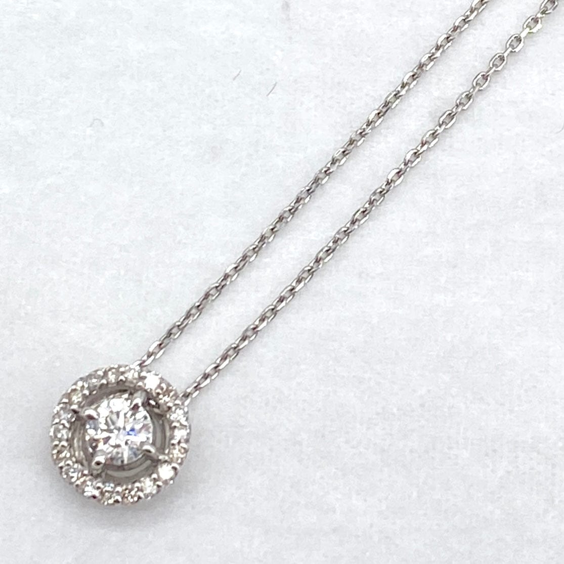 Luxury Promise Japan Pt900/Pt850 Diamond Penneck D0.153 D0.08 2.2g 53168