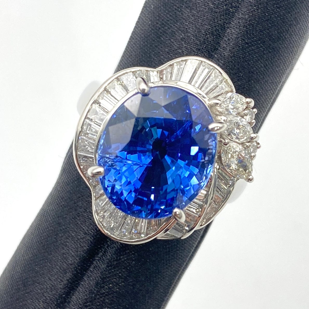 Luxury Promise Japan Pt900 Sapphire Ring S12.47 D1.525 GRJ Sorting 18g US7 51726