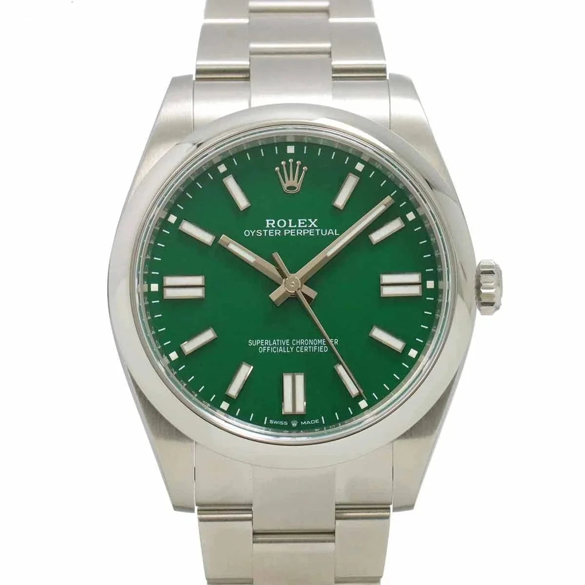 Luxury Promise Japan ROLEX Oyster Perpetual 124300 Serial Random Automatic Green Dial 90288431