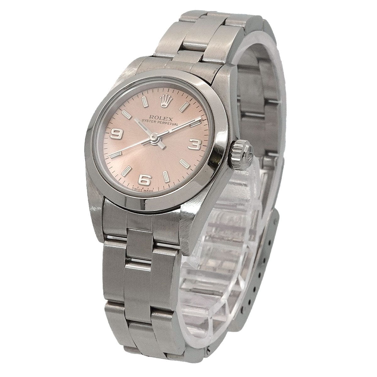 Luxury Promise Japan ROLEX Oyster Perpetual 76080 F-number Women's Watch, Pink, Automatic, Rolex 90293823