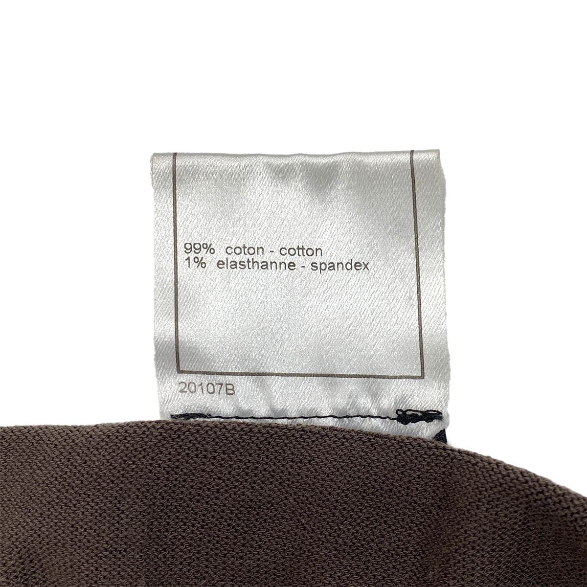 Luxury Promise Japan (RTV) CHANEL SHORT SLEEVE TOPS BROWN COTTON 42 03C RTW 90288017