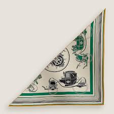 Luxury Promise Japan Hermes 140cm Cashmere/Silk Large Triangle Scarf - Ex Libris - in Box