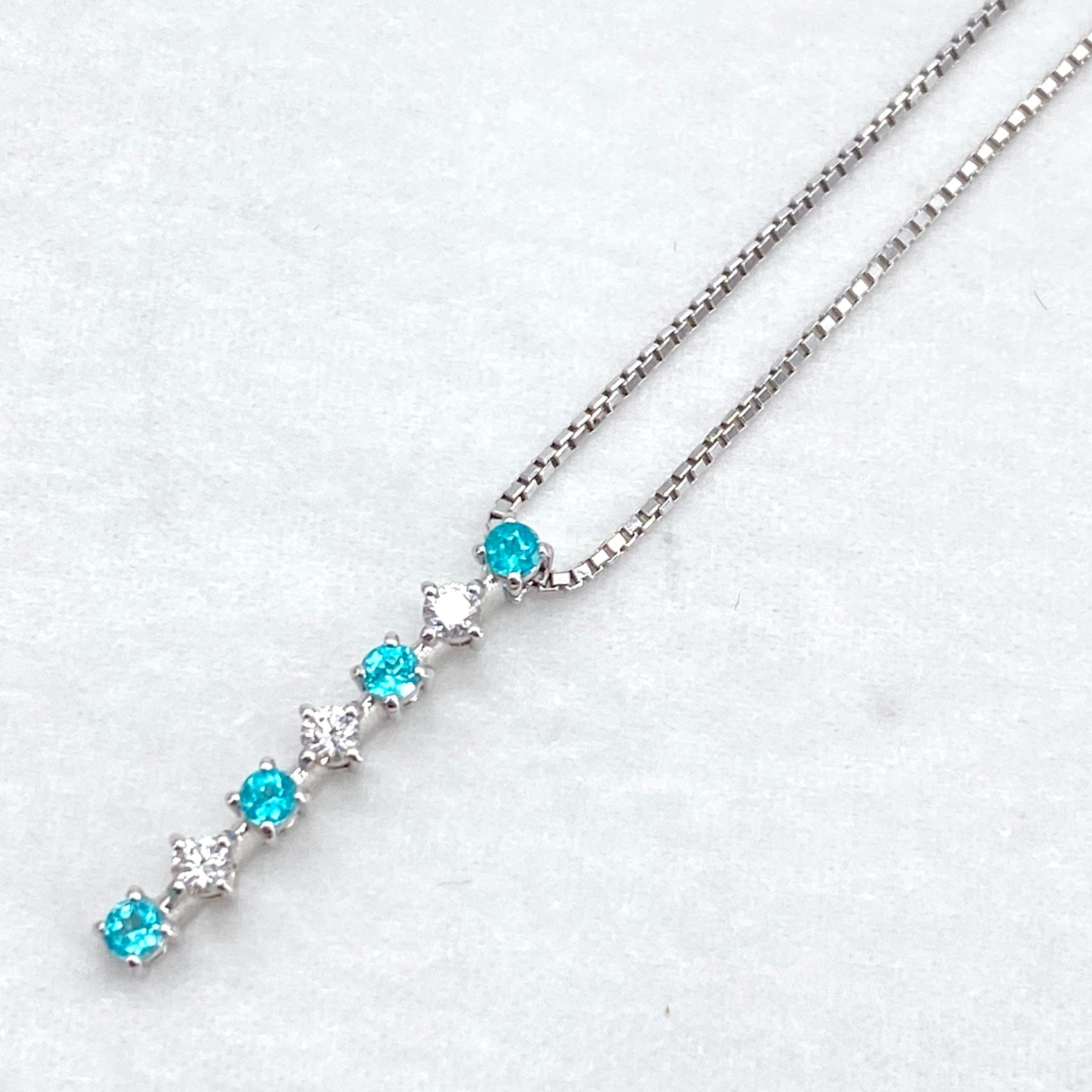 Luxury Promise Japan TASAKI Pt900/850 Paraiba Penneck PB D0.12 5g Sorting 54945
