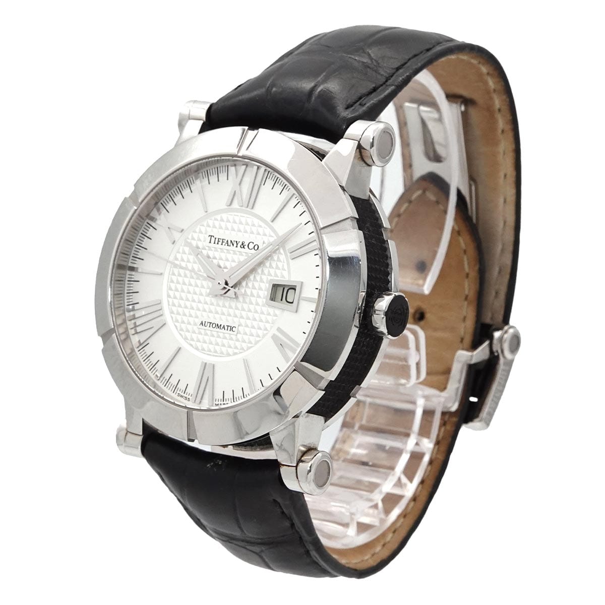 Luxury Promise Japan TIFFANY & Co. Atlasgent Z1000 70 12A21A71A Men's Watch, Date, Silver, Automatic, Self-winding, Atlasgent, Tiffany & Co. 90318370