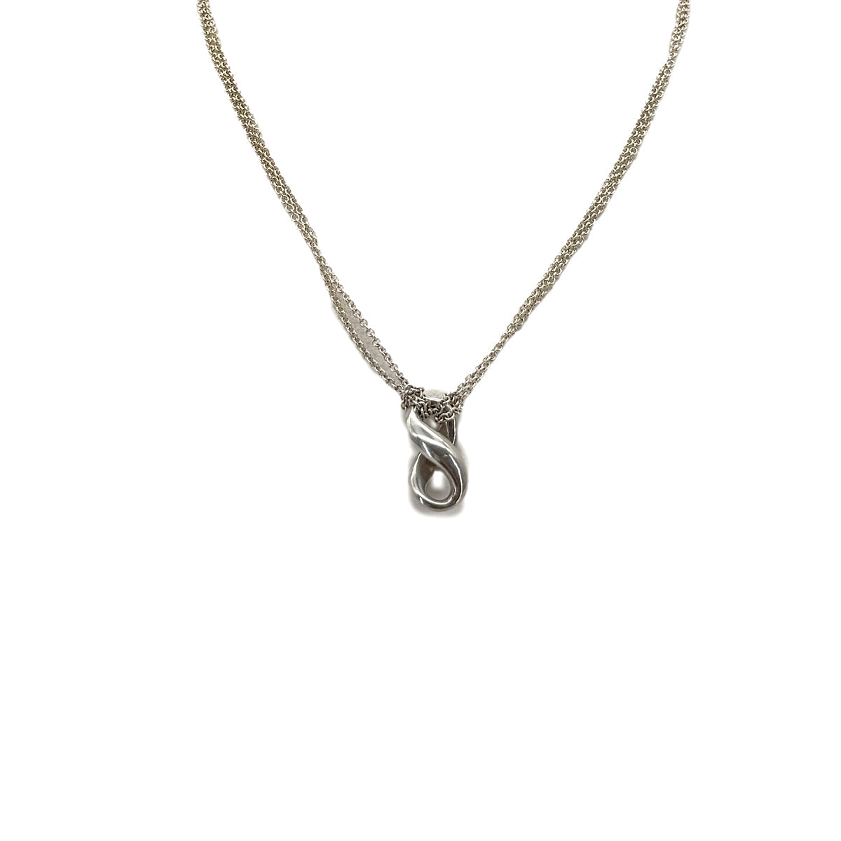 Luxury Promise Japan TIFFANY&CO. NECKLACE INFINITY DOUBLE CHAIN FIGURE EIGHT SILVER925 ACCESSORY 90292081