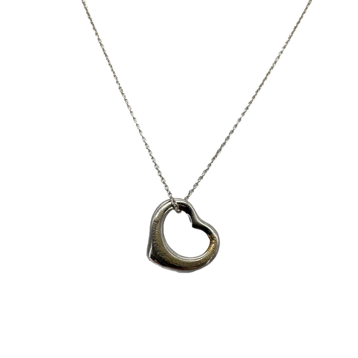 Luxury Promise Japan TIFFANY&Co. NECKLACE OPEN HEART 16MM SILVER925 ACCESSORY 90292040